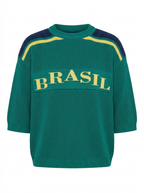🇧🇷💚 Blusa Oversized Brasil em Tricô